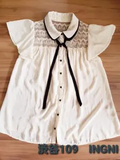 INGNIイング　レース半袖シャツ