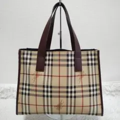 バーバリーロンドン トートバッグ ハンドバッグ ノバチェック PVC レザー