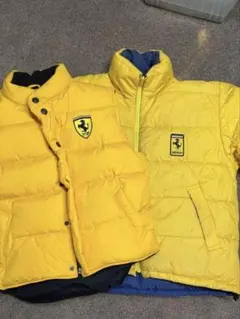 Ferrari イエロー ダウンジャケット・ベストセット