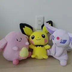 再お値下げしました。ポケモンぬいぐるみ　3つ　まとめ売りのサムネイル