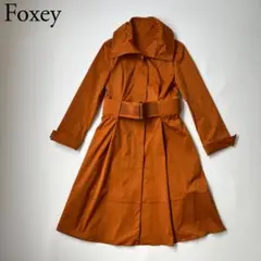 良品　FOXEY NEWYORK フォクシー　スプリングコート　ベルト付き　40のサムネイル
