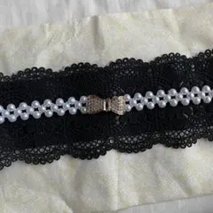 ラスト1点 パールベルト　パール帯締め 着物浴衣 帯飾り 帯留め 成人式 卒業式