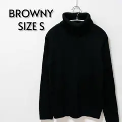 BROWNY ブラウニー タートルネックニット ブラック サイズS【700】のサムネイル