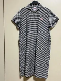 美品】ダントン ギンガム シャツ ワンピース ブルー 36 - メルカリ