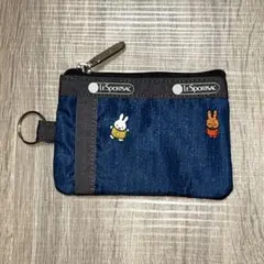 LeSportsac レスポートサック ミッフィー柄 パスケース キーリング