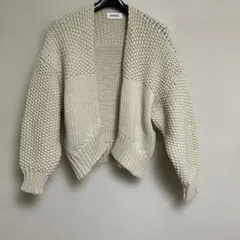 SNIDEL スナイデル　アイボリー ニットカーディガン
