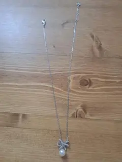 SWAROVSKI スワロフスキー リボン ネックレス クリスタル Y字 ライン
