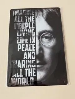John Lennon ジョン・レノン ブリキ看板 メタルプレート