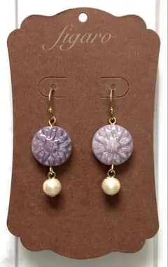 Dahliaピアス＊イヤリング リラホワイトミックス