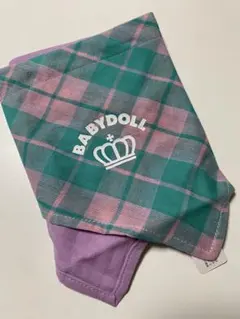BABYDOLL リバーシブルバンダナスタイ スタイ　パープル よだれかけのサムネイル
