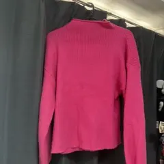 ピンク Mサイズ 長袖ニットセーター