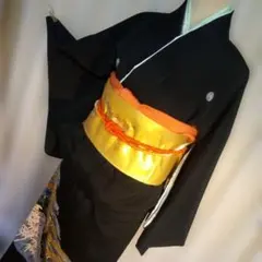 黒留袖比翼仕立て ⑥袋帯帯揚げ帯締め4点フルセット