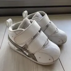 アシックス　ファーストシューズベビーシューズホワイト星柄13.0cm