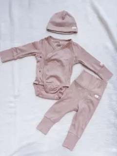 H&M オーガニックコットン ロンパース・ズボン・帽子セット