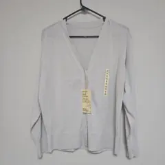 無印良品　UVカット　ライトニット　Vネックカーディガン　婦人/ライトグレー/Sのサムネイル