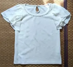 着回し◎【INGNI】フレア半袖ブラウス　白　ホワイト