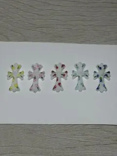 ネイルパーツ クロス ハーツ ギャル チップ ロング　花柄