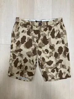 ハーフパンツ　短パン　迷彩　カモ柄（ベージュ）
