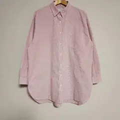 Right-on　ライトオン　赤と白のストライプ長袖シャツ　オーバーシャツ