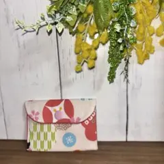 ‪ ·͜·♡‬新柄 和柄 ねこちゃんカードケース ミニポーチマイナ保険証