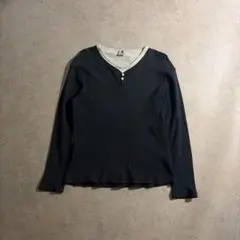 00s archive green thermal henryneck t/s