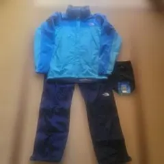 THE NORTH FACE レインスーツ M 青・紺