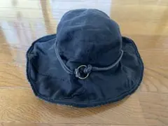 黒　バケットハット　つば広　サイズS 56㌢