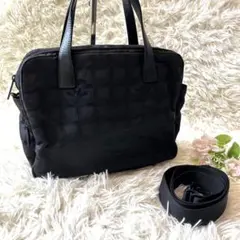 【美品】シャネル ショルダーバッグ 2way ニュートラベル ココマーク 黒のサムネイル
