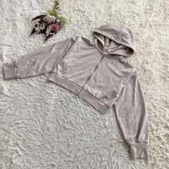 『GRL』グレイル　ショート丈長袖フルジップパーカー　スウェット　ベージュ(L)のサムネイル