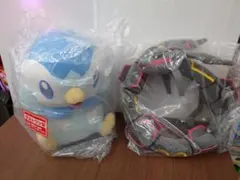 ポッチャマ　等身大ぬいぐるみ　＆　黒いレックウザ　抱きぬいぐるみ