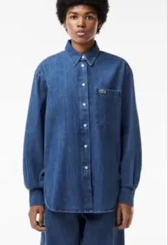 LACOSTE プレーンデニムシャツ サイズ40