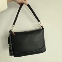 スタイリッシュなストラップ2本付きの本革クロスボディバッグ/ショルダーバッグ