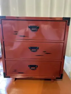 島安 伝統工芸品 深紅 三段収納BOX 紅×黒 - メルカリ