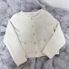 MISCH MASCH ノーカラージャケット ホワイト F ミッシュマッシュのサムネイル