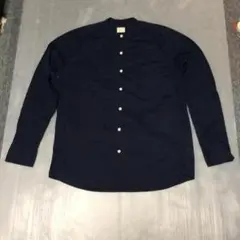 BACK NUMBER ネイビー ボタンダウン 長袖シャツ L