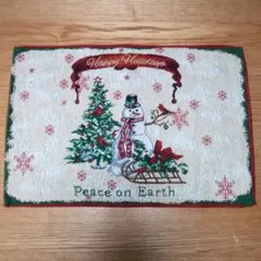 新品 スノーマン クリスマスインテリアマット