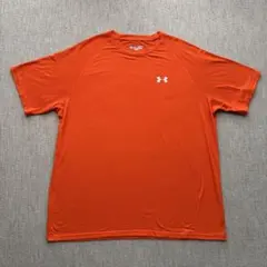 ア*ス様 アンダーアーマー ヒートギア 半袖 Tシャツ オレンジ XLサイズ