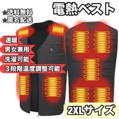 ⑤ Vネック ヒーターベスト 9枚ヒーター USB給電 洗える 男女兼用 防寒のサムネイル