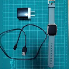 スマートウォッチ　中古　グリーン　説明書なし　難あり　おまけつき