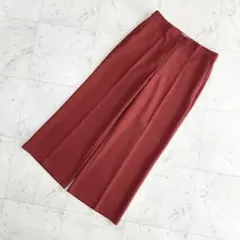 新品　theory luxe ワイドパンツ　ブラウン　赤　レッド　44