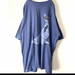 ATLANTIS アトランティス Tシャツ XL くすみブルーネイビー青 古着