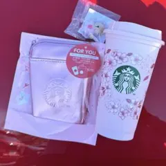 スタバ SAKURAさくら2026リユーザブルカップ　とミニポーチ　セット