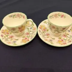 MINTON 花柄カップ・ソーサー 2個セット