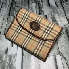 美品BURBERRY バーバリー　キャンバス ノバチェック ミニポーチ 小物入れのサムネイル