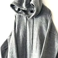 フォーエバー21 メン 配色 スウェット パーカー グレー 灰色 古着