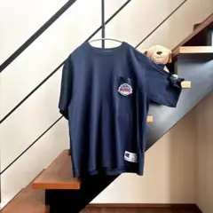 CHAMPION ワンポイント ポケットTシャツ/バックプリント　ミシガンカラー