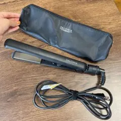 SALONIA ダブルイオン ストレートアイロン ブラック