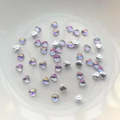 新作！2種類の30個入りミニマムキラキラハート型パーツ