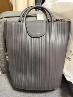ポールスミス Paul Smith ハンドバッグ シャドーストライプ レザー