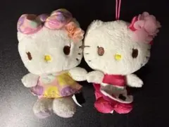 ハローキティ Hello Kitty 50周年 ストラップ マスコット2個セット